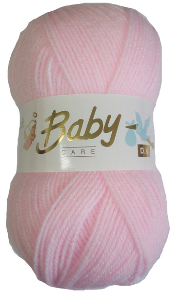 Baby Care DK Yarn 10 x 100g Balls Pale Pink - Click Image to Close